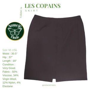 Les Copains Brown Knee-Length Skirt M
